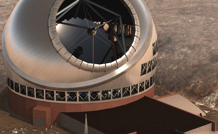 Thirty Meter Telescope Top View Illustration