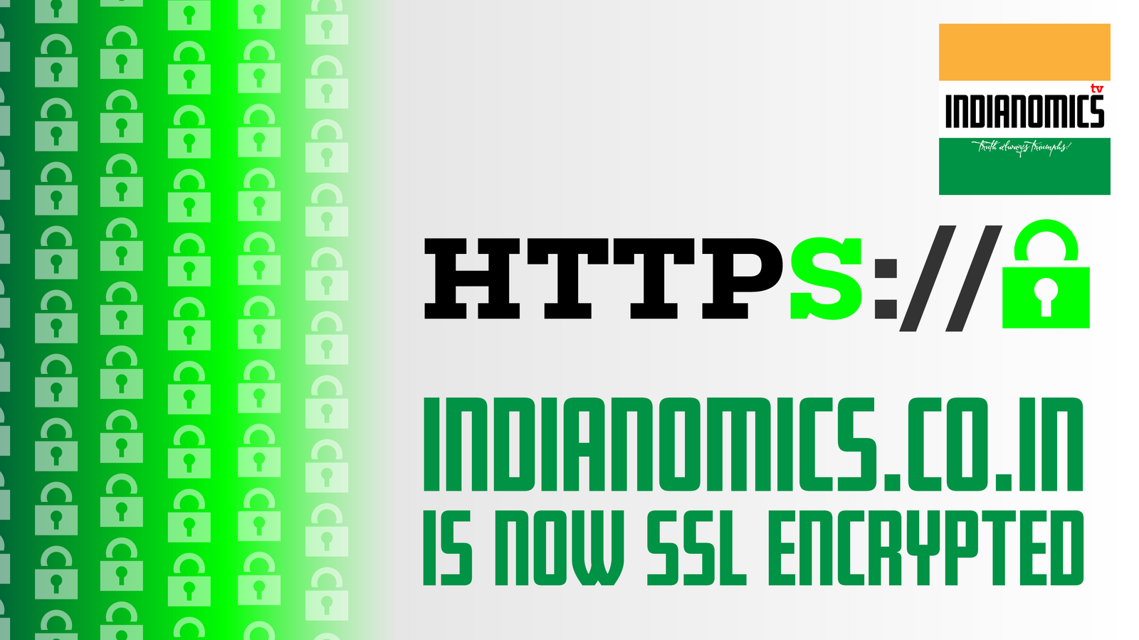 Indianomics is now SSL Encrypted