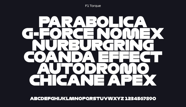 F1 typography Torque - Image from https://www.creativereview.co.uk