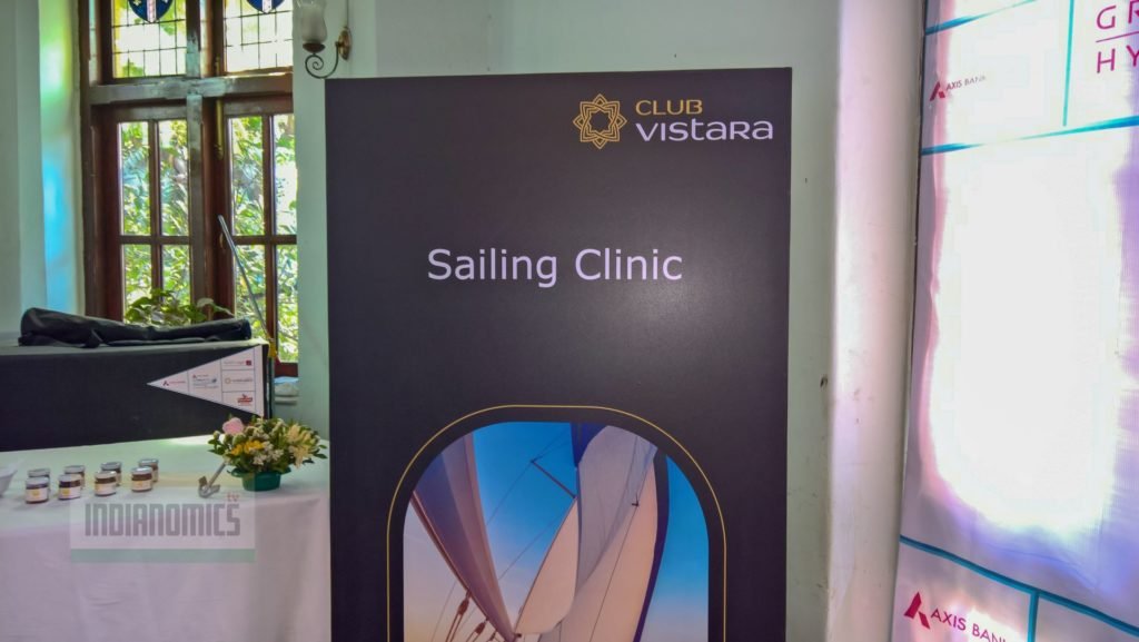 Vistara co-sponsored sailing event, and had the Vistara girls giving out check-in + boarding passes