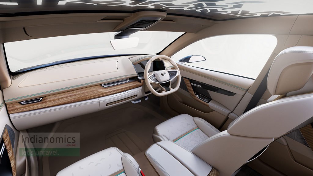 Tata Motors eVision Concept Sedan Car - Interiors